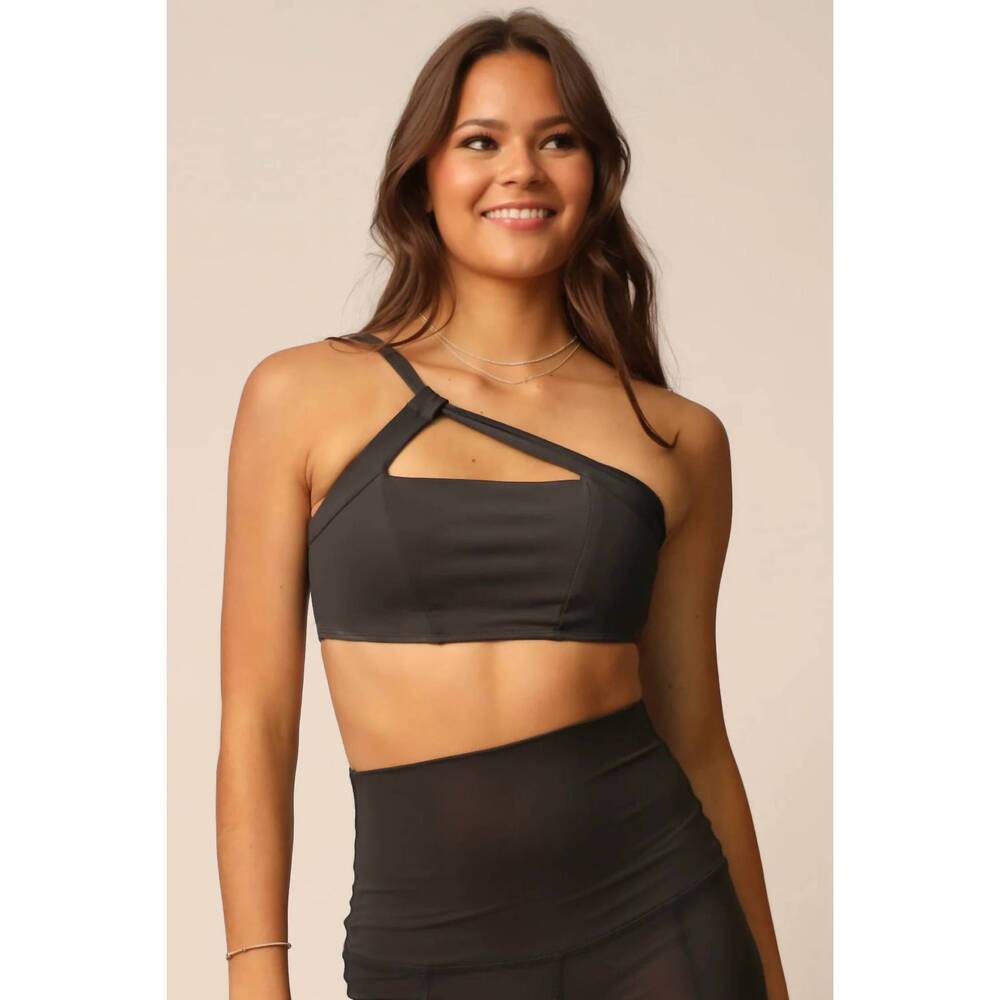 NEW TIGER FRIDAY high drama crop top in graphite